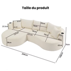 Canapé d'angle design arrondi