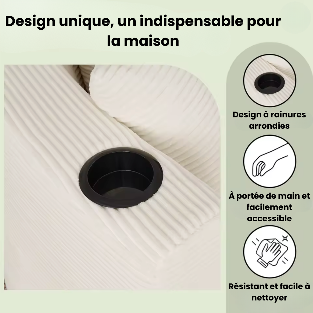 Canapé d'angle design arrondi