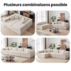 Canapé d'angle modulaire beige