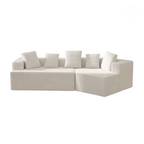 Canapé d'angle modulaire sans ossature