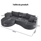 Canapé d'angle design arrondi