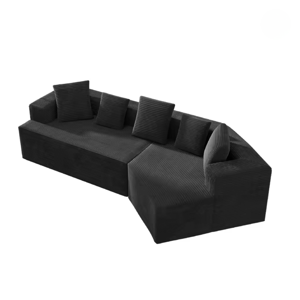 Canapé d'angle modulaire sans ossature