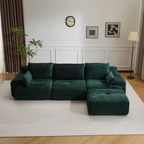 Canapé d'angle modulable velours