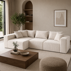 Canapé d'angle modulaire beige