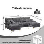 Canapé d'angle panoramique en U