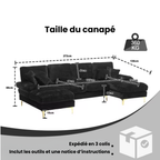 Canapé d'angle panoramique en U