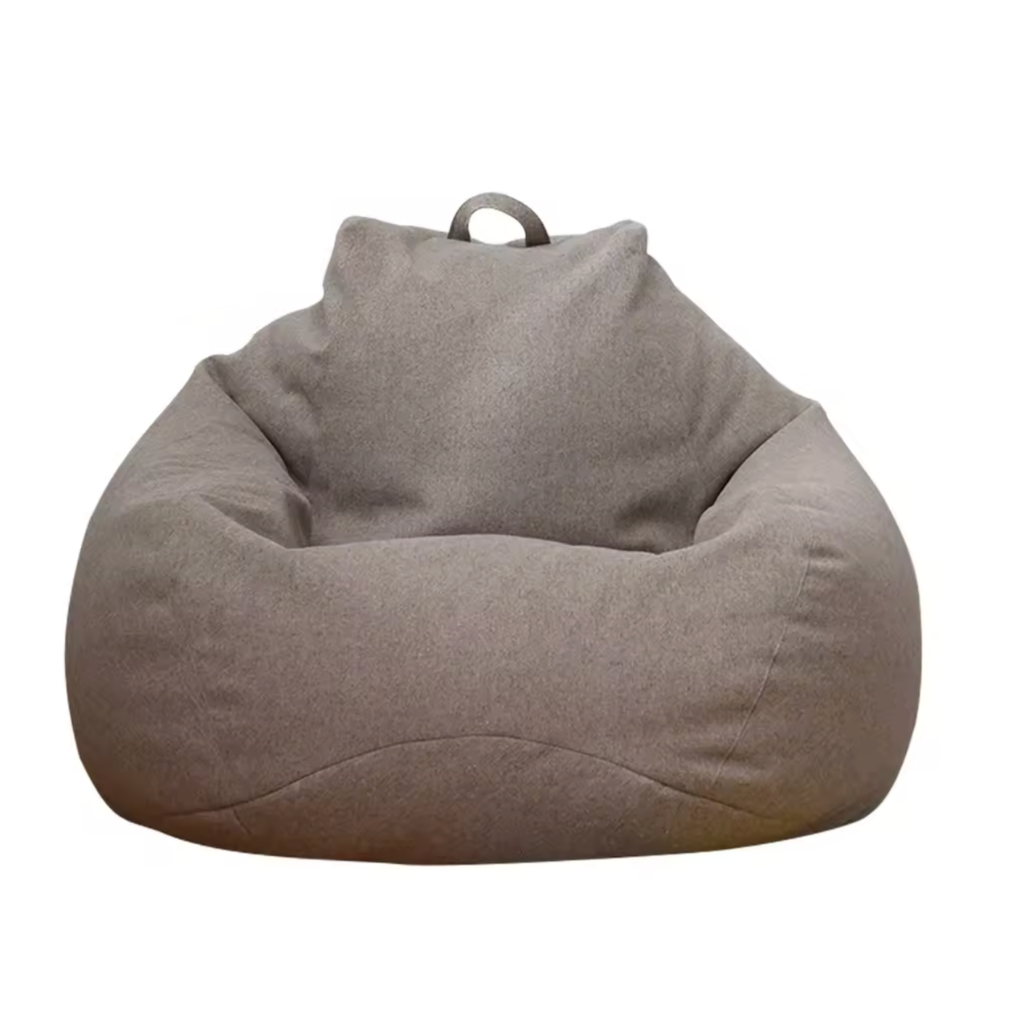 Pouf salon gris taupe