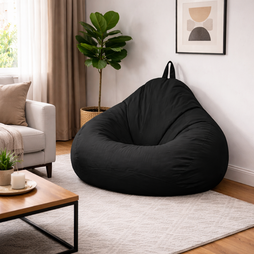 Pouf salon noir