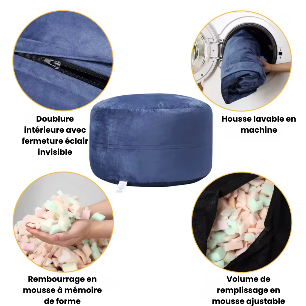 Pouf salon mémoire de forme