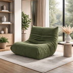Pouf salon design kaki