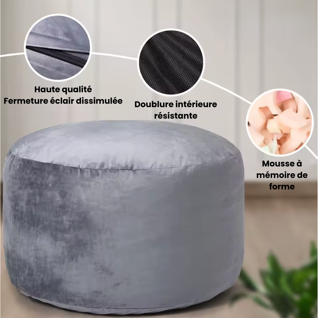 Pouf salon mémoire de forme