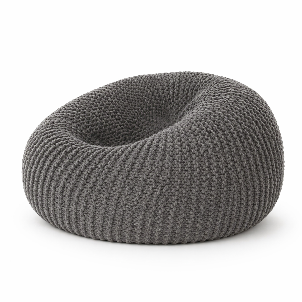 Pouf salon design gris