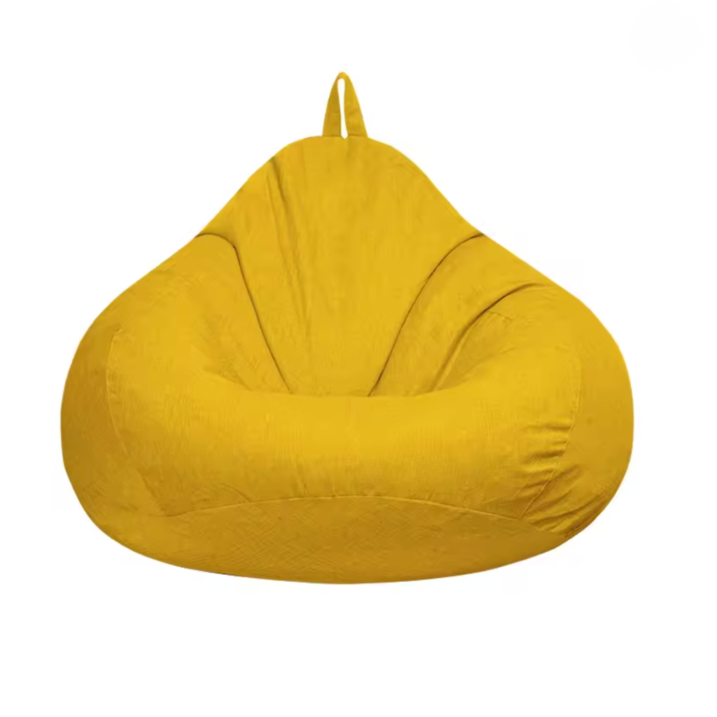 Pouf salon jaune