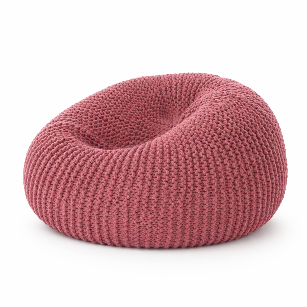 Pouf salon design rose