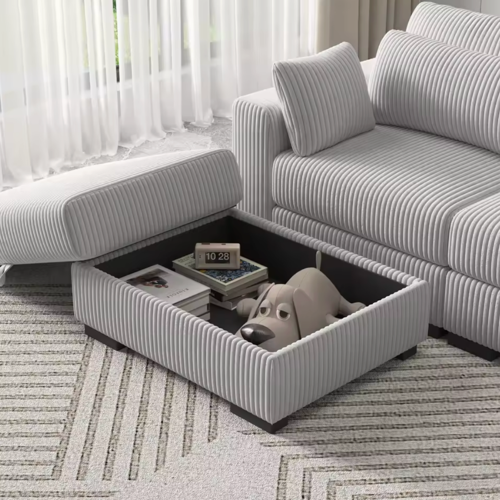 Repose pieds coffre rectangulaire